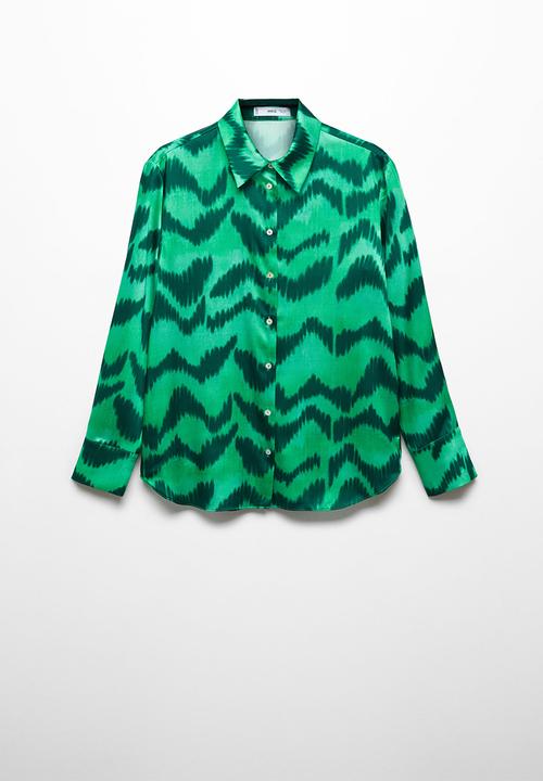 MANGO - Plus shirt medal - green