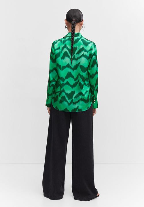 MANGO - Shirt medal - green