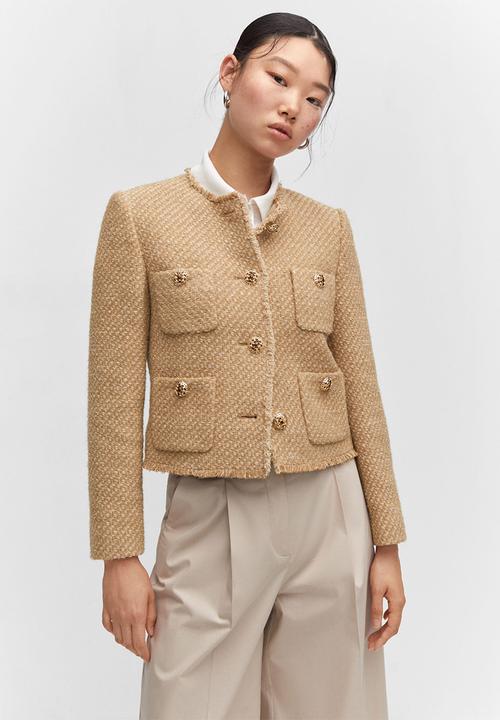 MANGO - Jacket carla - light beige