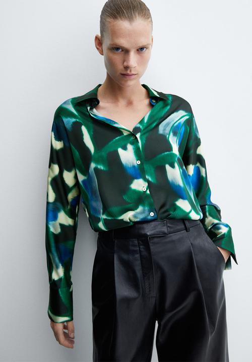 MANGO - Shirt guillem - green