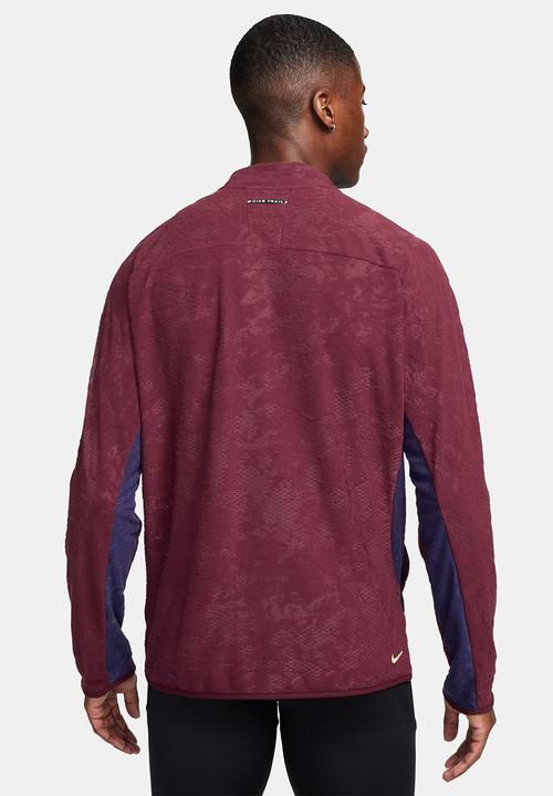 Nike - Trail  Dri-FIT 1/2-zip running top - purple & burgundy