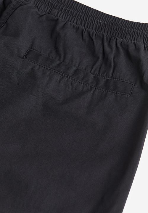 H&M - Loose fit cotton joggers - black