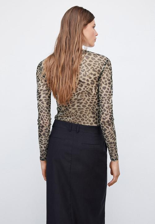 MANGO - T-shirt claude - brown