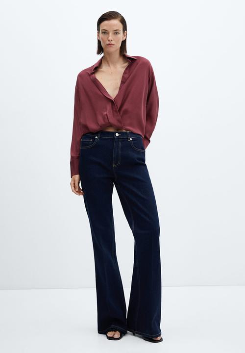 MANGO - Blouse teo - dark red
