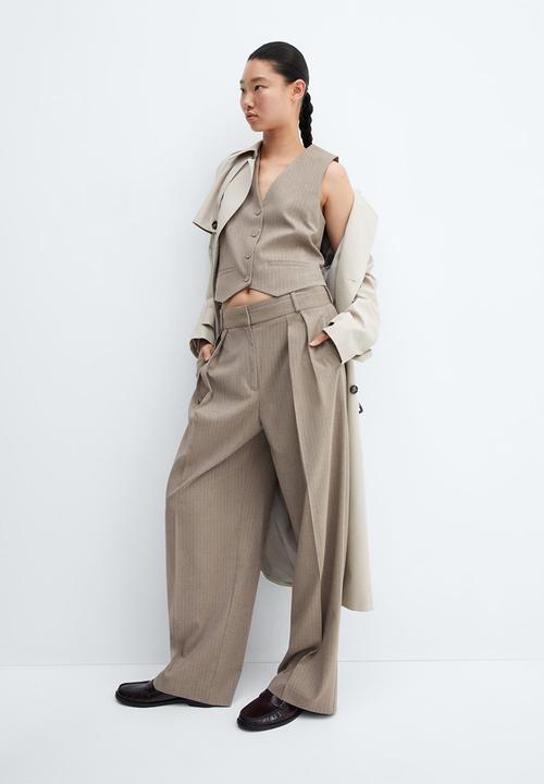 MANGO - Trousers victoria - medium brown