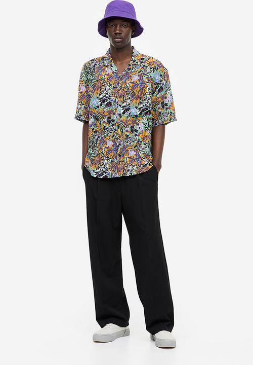 H&M - Relaxed fit patterned resort shirt - green patterned