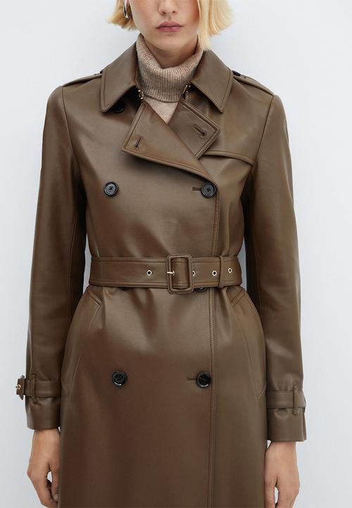 MANGO - Trench coat polanapu - brown