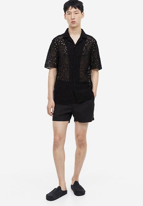 H&M - Regular fit lyocell shorts - black