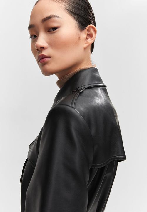 MANGO - Trench coat polanapu - black