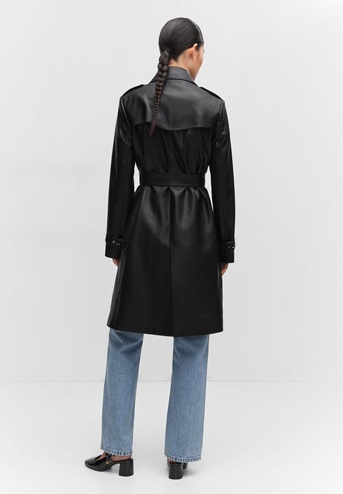 MANGO - Trench coat polanapu - black