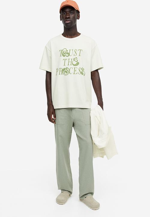 H&M - Coolmax® relaxed fit T-shirt - white trust the process