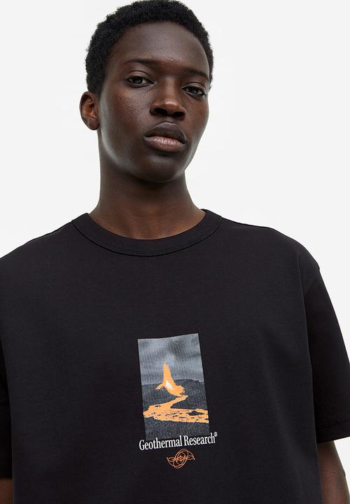H&M - Coolmax® relaxed fit T-shirt - black geothermal research