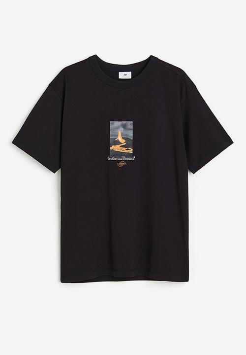 H&M - Coolmax® relaxed fit T-shirt - black geothermal research