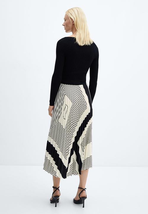 MANGO - Skirt lana - light beige