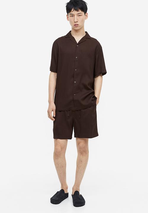 H&M - Regular fit lyocell pyjamas - dark brown