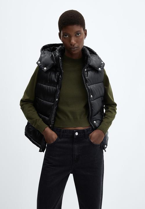 MANGO - Waistcoat cancan - black