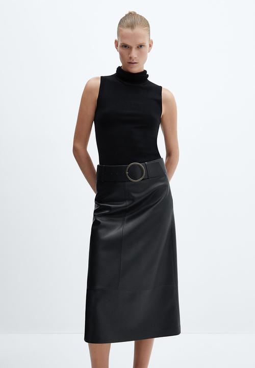 MANGO - Skirt paros - black