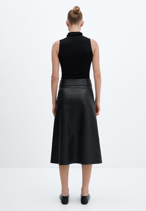 MANGO - Skirt paros - black