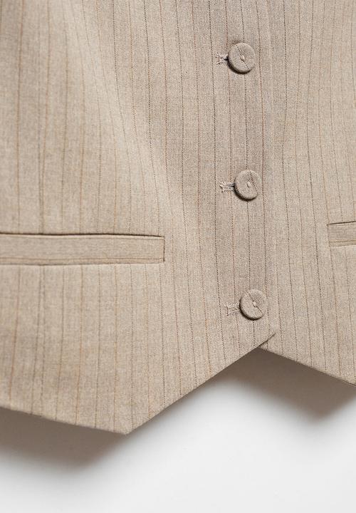 MANGO - Waistcoat victoria - medium brown