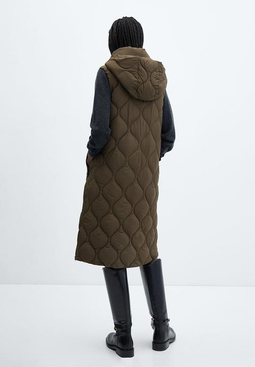 MANGO - Waistcoat borrasca - beige/khaki