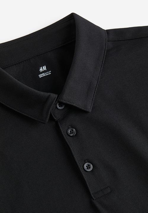 H&M - Coolmax® slim fit polo shirt - black