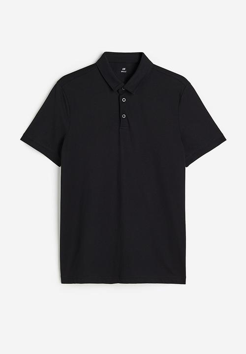 H&M - Coolmax® slim fit polo shirt - black