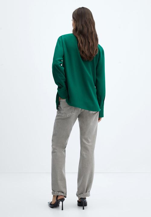 MANGO - Shirt lime - green