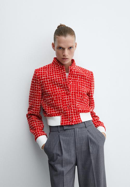 MANGO - Jacket helena - red