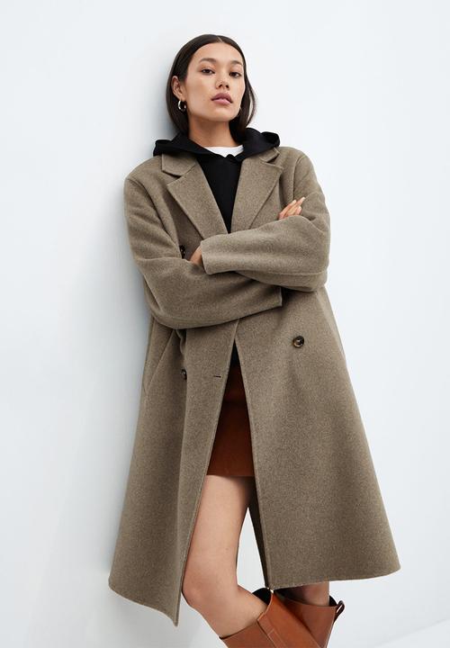 MANGO - Coat picarol - medium brown