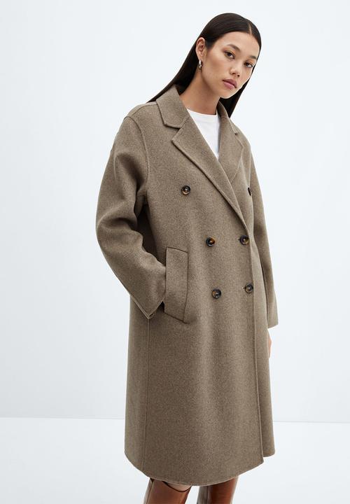 MANGO - Coat picarol - medium brown