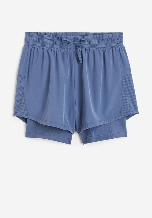 H&M - Drymove™ double-layered running shorts - blue