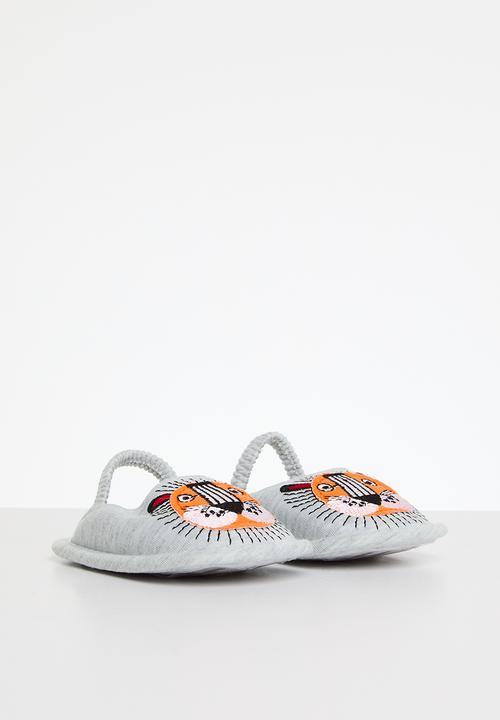 Pop Candy - Back strap slippers - grey