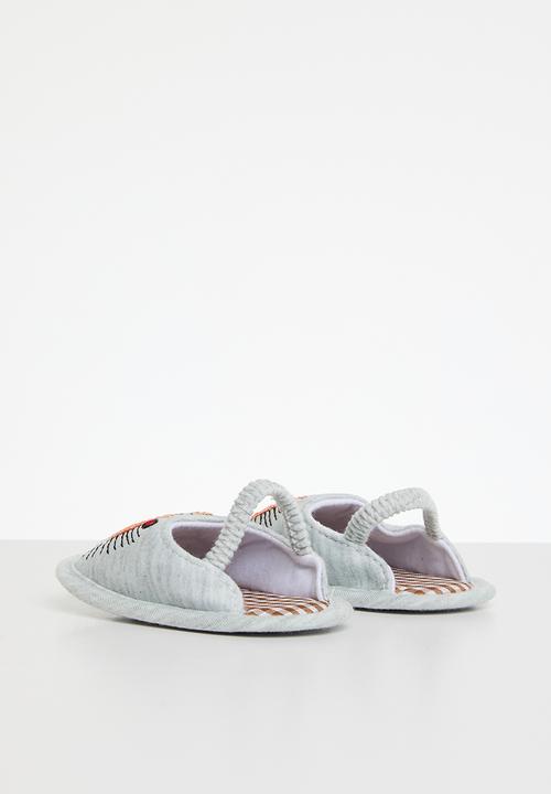 Pop Candy - Back strap slippers - grey