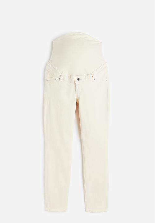 H&M - Mama slim ankle jeans - cream