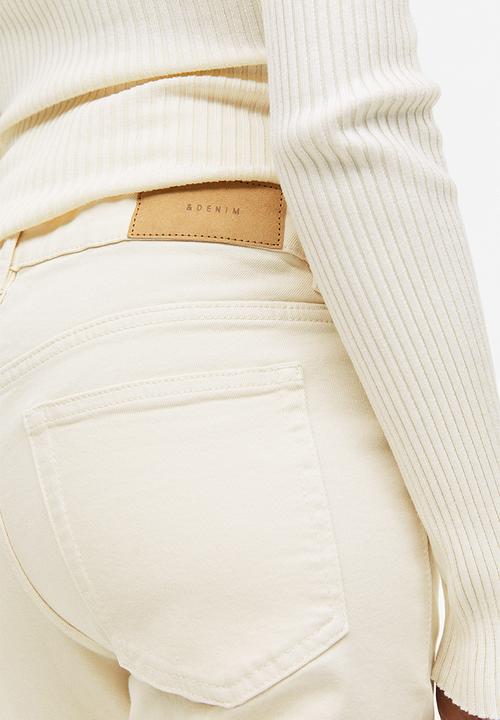 H&M - Mama slim ankle jeans - cream