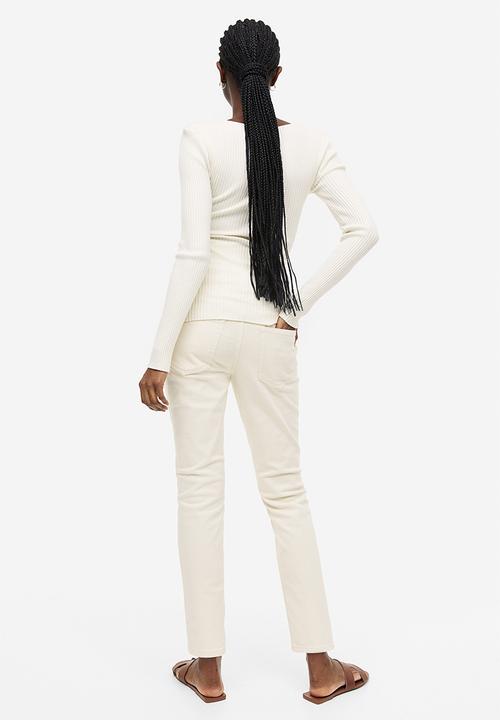 H&M - Mama slim ankle jeans - cream