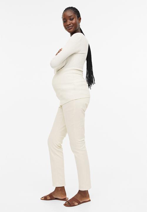 H&M - Mama slim ankle jeans - cream