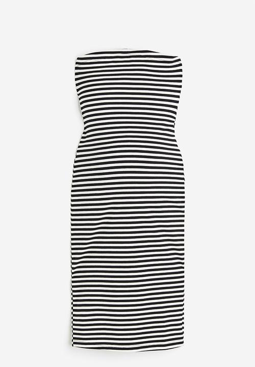 H&M - Mama cotton tube dress - white & black striped