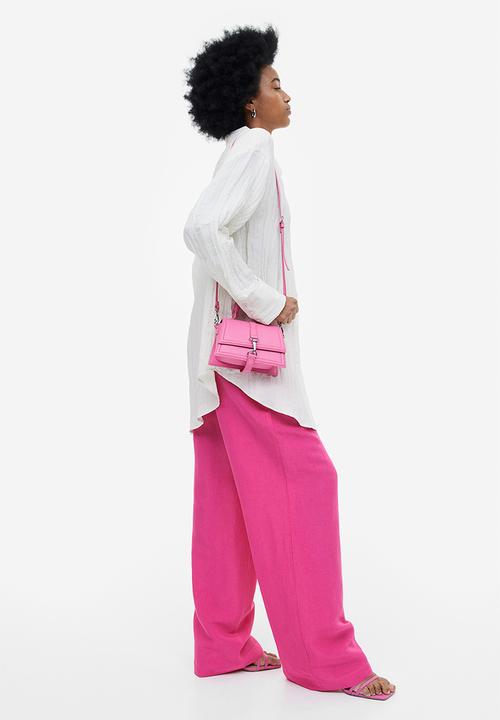 H&M - Linen-blend pull-on trousers - cerise