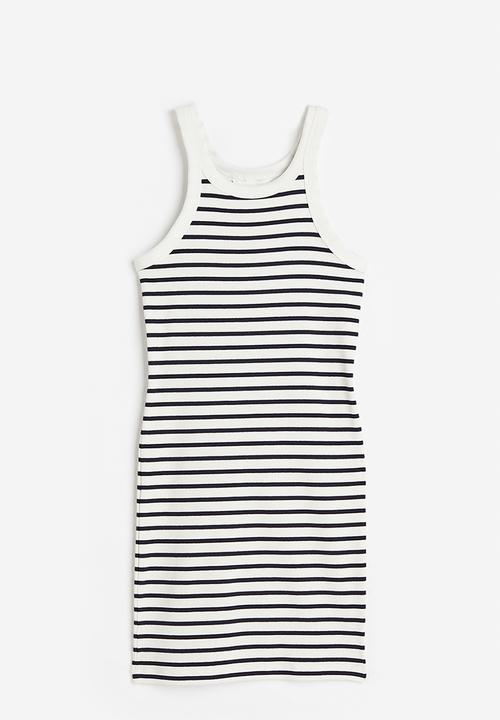 H&M - Ribbed dress - white striped