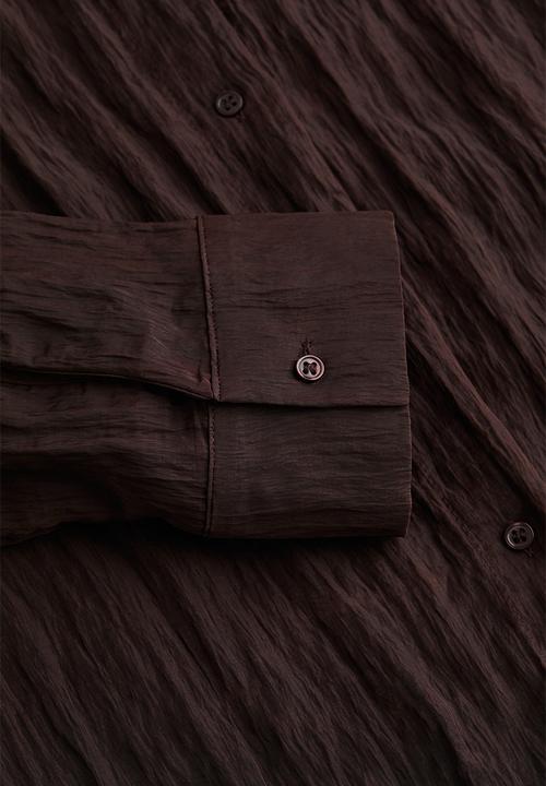 H&M - Long-sleeved shirt - dark brown