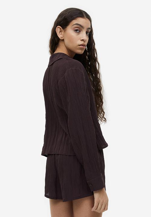 H&M - Long-sleeved shirt - dark brown