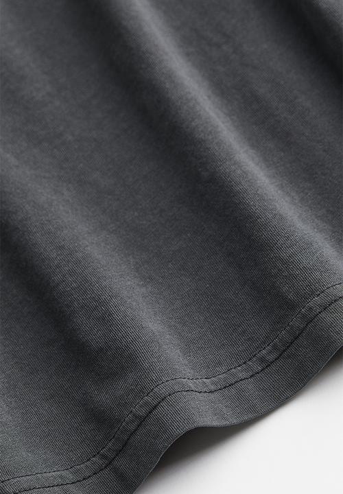 H&M - Washed-look t-shirt - dark grey
