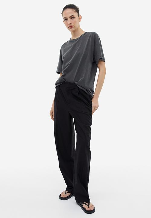 H&M - Washed-look t-shirt - dark grey