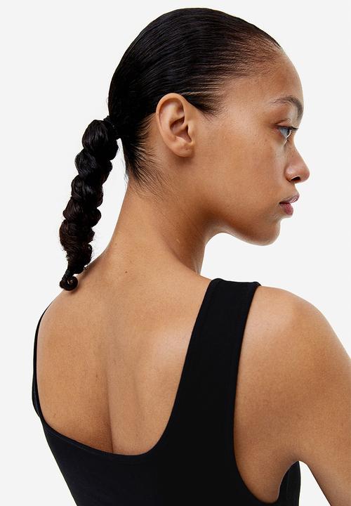 H&M - Square-neck thong body - black
