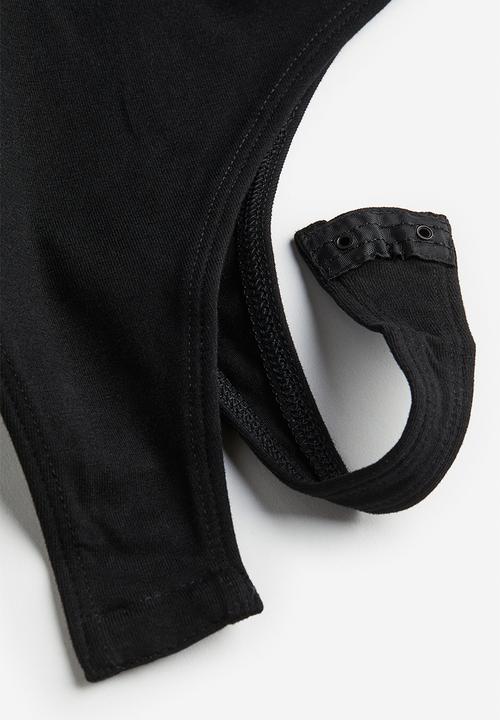 H&M - Square-neck thong body - black