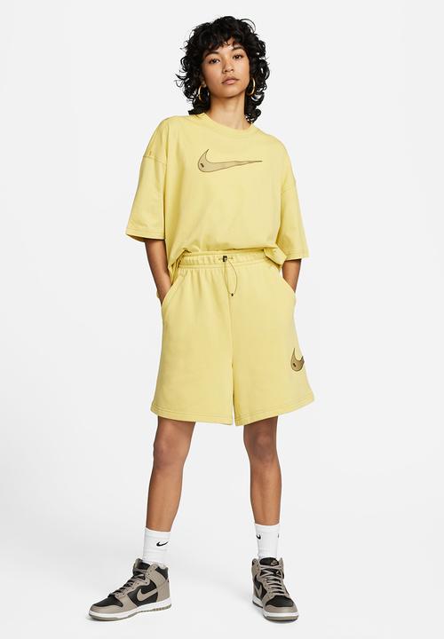 Nike - W Nsw Swsh Flc Hr Short - Celery/Barley