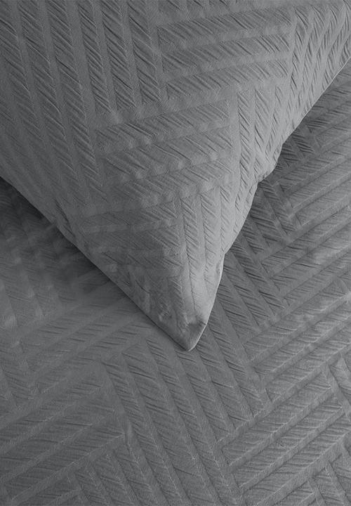 Linen House - Parquet Duvet Cover Set - Grey