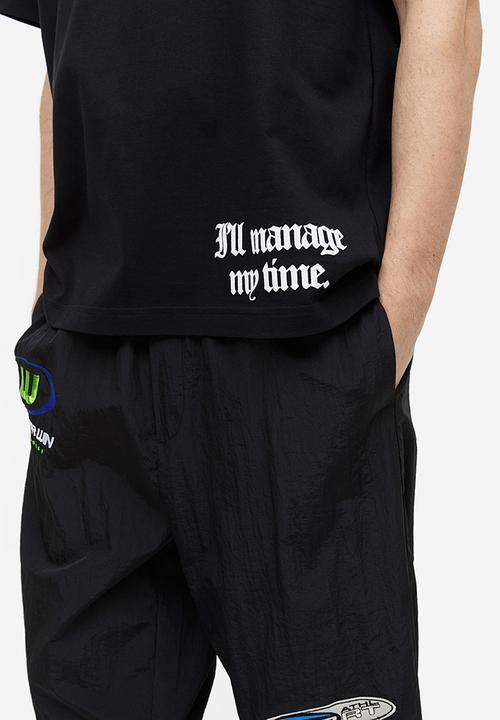 H&M - Relaxed fit printed t-shirt - black