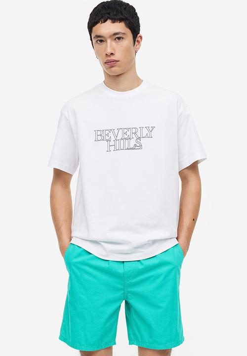 H&M - Regular fit cotton shorts - turquoise